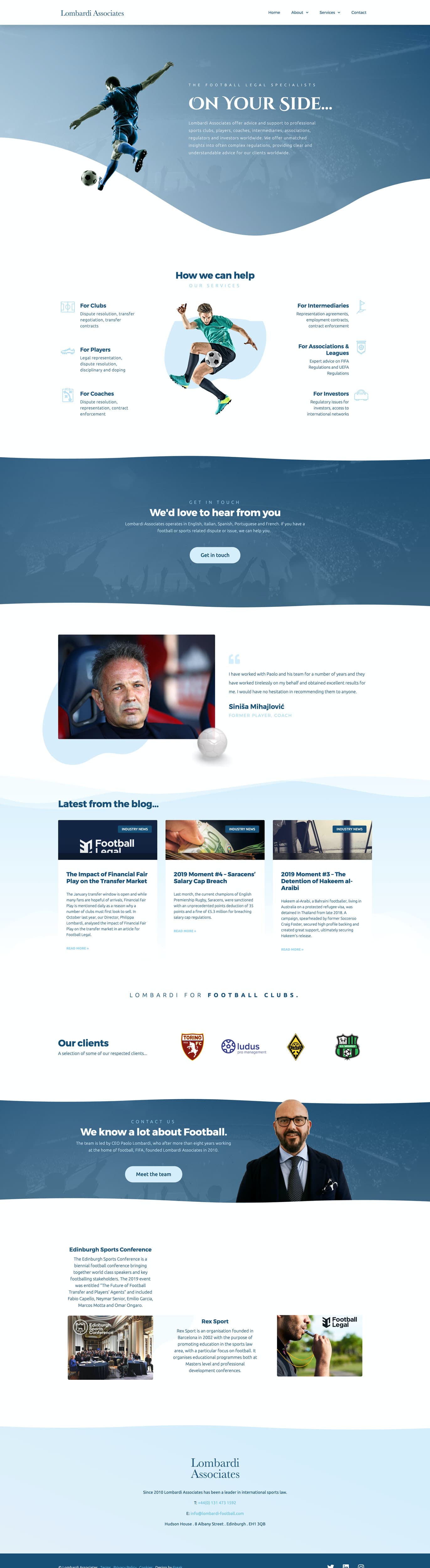 Lombardi Associates Website Design