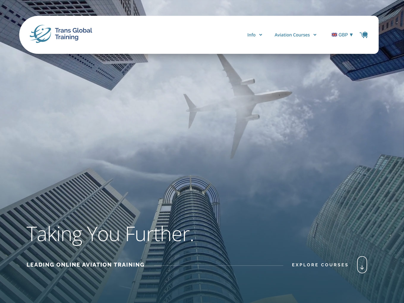 Aviation Training Website design in wordpress